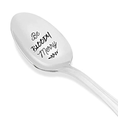 Christmas Gift For Men Women | Funny BFF Bloody Merry Engraved Spoon Gift - BOSTON CREATIVE COMPANY