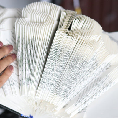 Folded Book Art Paper Anniversary Gift for Him or Her - BOSTON CREATIVE COMPANY