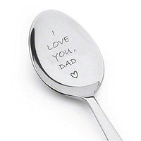 I love you dad Engraved Spoon,dads ice cream spoon,best selling items,gifts for dad,funny gift for dad,dad gifts,new dad,daddy gifts,daddy gifts from son - BOSTON CREATIVE COMPANY