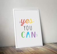 Yes You Can Poster| Inspirational Encouraging Gifts |Office Wall Hanging Decor - BOSTON CREATIVE COMPANY