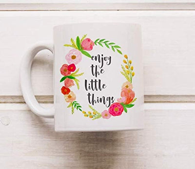 Little things in life coffee mug, Gift For friends sister brother, Motivational Quotes, Mugs for Happiness, Ceramic coffee mugs - BOSTON CREATIVE COMPANY