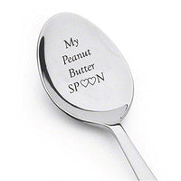 My Peanut Butter Spoon With Two Little Heart - Engraved Spoon Stainless Steel Silverware - BOSTON CREATIVE COMPANY