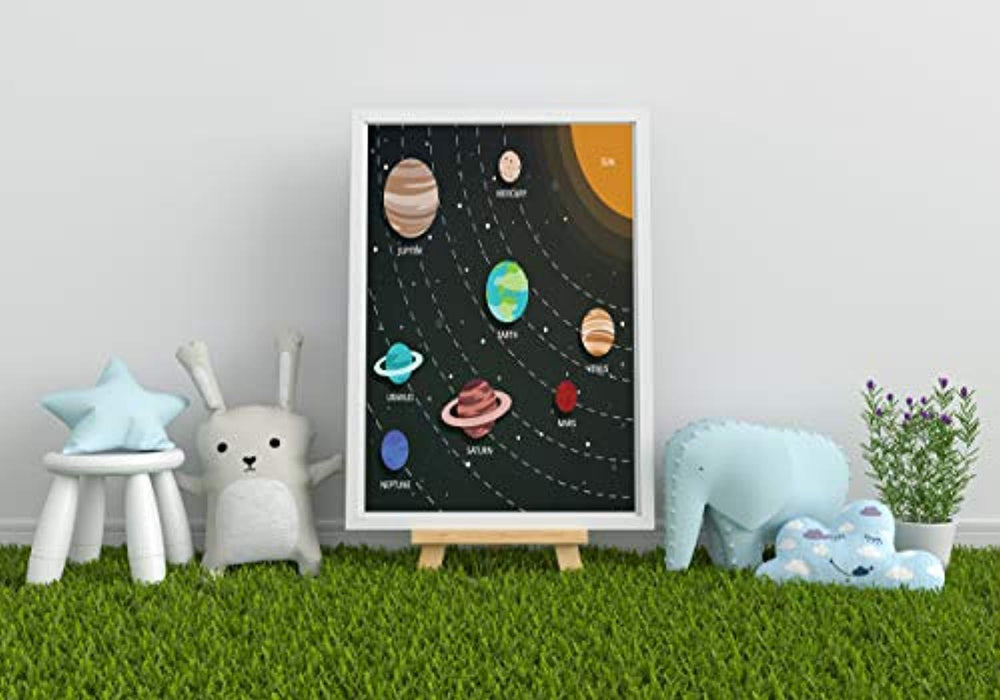 BOSTON CREATIVE COMPANY Amazing Gifts for Children | Solar System Poster | Kids Educational Planets Space Poster Charts | Perfect for Kids and Toddlers - BOSTON CREATIVE COMPANY