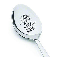 Inspirational Gift for Women-Long Distance Coffee is a hug in a mug Spoon for Friend - BOSTON CREATIVE COMPANY