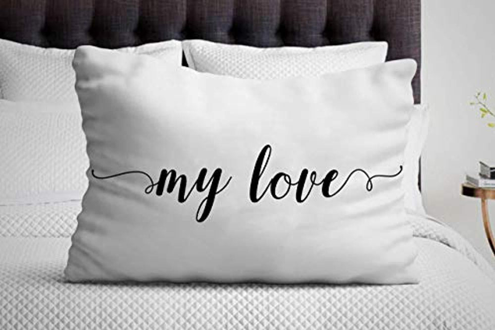 Him and her gifts | My Love Pillow Cover | Gifts Ideas On Wedding Anniversary - BOSTON CREATIVE COMPANY