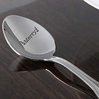 Merry engraved spoon for Christmas Gift, Engraved silverware for holiday decor - BOSTON CREATIVE COMPANY