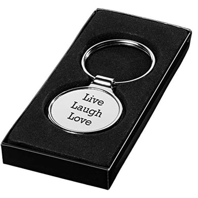Live Laugh Love Motivational Keychain Gift for Sister or Brother - BOSTON CREATIVE COMPANY