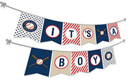 Party Tarty -Baseball Themed Party Favors Baby Shower Sports Themed Pennant Decoration-it's A Boy Banner Highchair Decorations For 1st Birthday Boy Decoration- Sport Decorations For Gender Reveal Party - BOSTON CREATIVE COMPANY