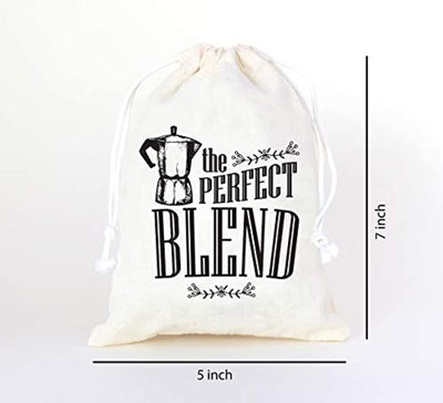 Coffee Theme Favor Bags for Bridal Shower - BOSTON CREATIVE COMPANY