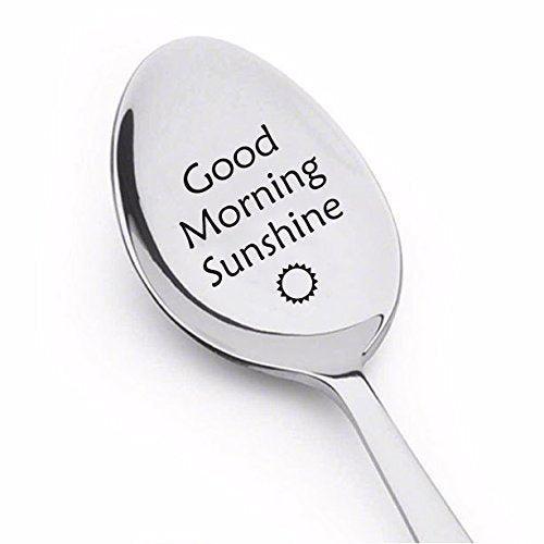 Good Morning Sunshine Spoon - Engraved Coffee spoon - BOSTON CREATIVE COMPANY