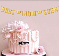 Best Mom Ever Mother’s Day Decor from Daughter and Son Hanging Banner-mom Birthday Party Decorations-Christmas Gifts -Party Supplies-Special Unique Gift for Mom-Gold Foil Hanging Banner - BOSTON CREATIVE COMPANY