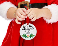 Engagement Christmas Ornament Gift for Couples-Fiance Keepsake Xmas Tree Decoration - BOSTON CREATIVE COMPANY