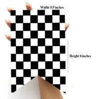Checkered Black and White Banner Race Flag Banner Checkered Flag Banner Racing Flags Racing Birthday Party Supplies Finish Line Banner Race Car Party Decorations F1 Race Flag Welcome Race Fans Banner - 8* 5.5 Inches - BOSTON CREATIVE COMPANY