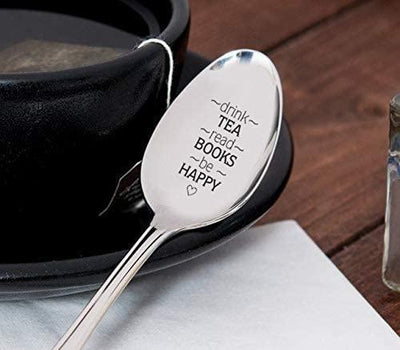 Drink Tea Read Book Spoon-Tea Lover Spoon - Book Lover Gift - BOSTON CREATIVE COMPANY