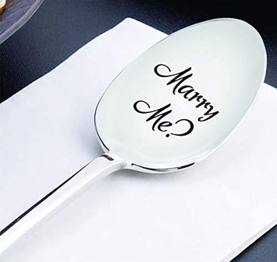 Surprise Love Proposal Gift Spoons for Him and Her | Marry Me ? Engraved Presents - BOSTON CREATIVE COMPANY