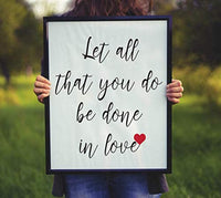 Let All That You Do Be Done in Love Poster | Goddaughter Gifts from Godmother | Bible Quote Wall Art - BOSTON CREATIVE COMPANY