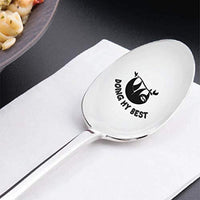 Engraved Stainless Steel Spoon-Funny Sloth Birthday Gift Ideas for Men Women - BOSTON CREATIVE COMPANY