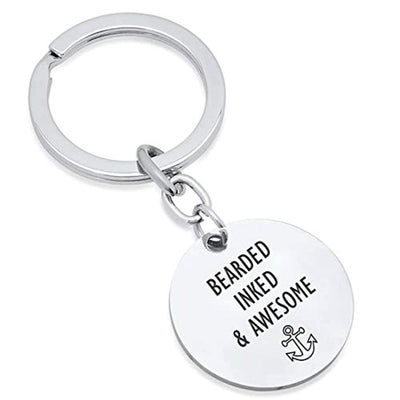Stylish Key Chains for Men Boys Teens, Stainless Steel Metal keyrings for Him - BOSTON CREATIVE COMPANY