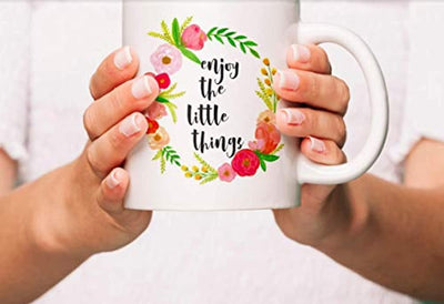 Little things in life coffee mug, Gift For friends sister brother, Motivational Quotes, Mugs for Happiness, Ceramic coffee mugs - BOSTON CREATIVE COMPANY