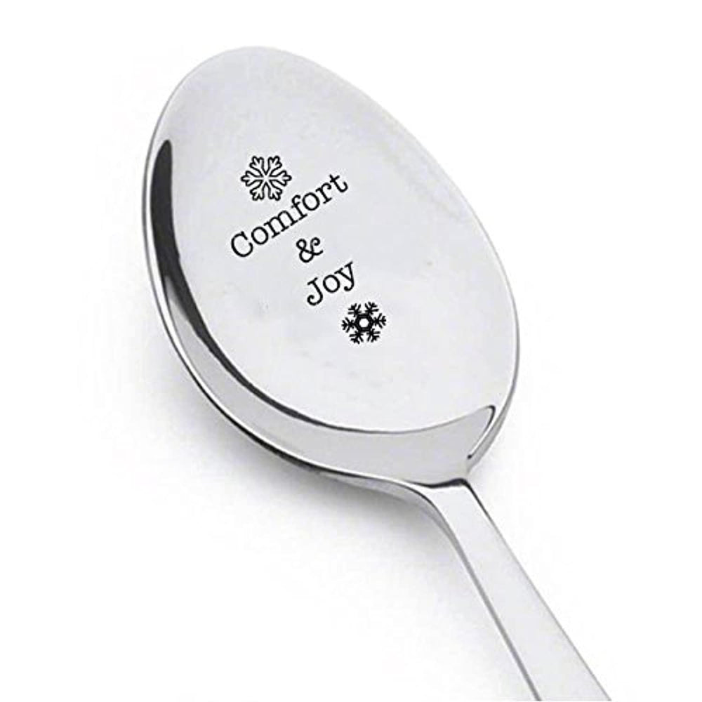 Comfort & Joy engraved spoon Christmas Cute Winter gift - BOSTON CREATIVE COMPANY