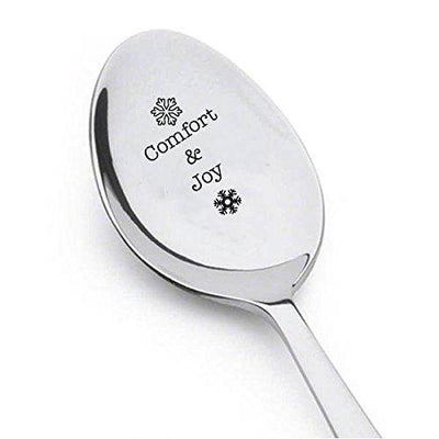 Comfort & Joy engraved spoon Christmas decor Holiday Christmas Cute Winter gift idea by Ideas from boston - BOSTON CREATIVE COMPANY