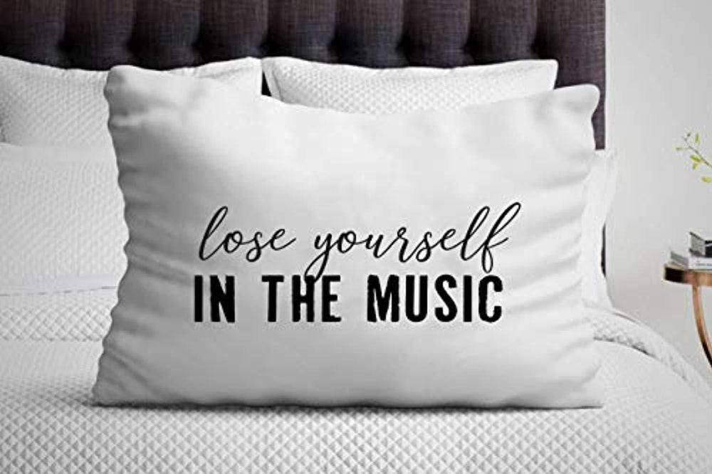Lose Yourself In The Music Pillow Cover| Gift for Music Lover| Unique Christmas Gift - BOSTON CREATIVE COMPANY