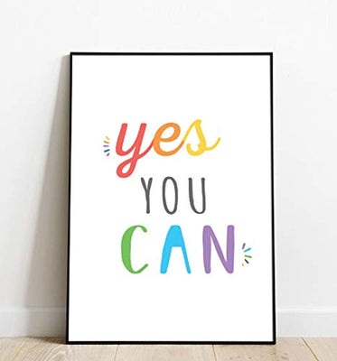 Yes You Can Poster| Inspirational Encouraging Gifts |Office Wall Hanging Decor - BOSTON CREATIVE COMPANY