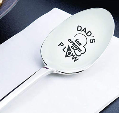 Dad's Ice cream Spoon | Funny Personalized Engraved Spoon Dad's Ice Cream Plow - BOSTON CREATIVE COMPANY