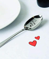 I Miss You Spoon-Long Distance Gift-Lover Gift- Gift For Mom Dad Husband Wife-Engraved Spoon - BOSTON CREATIVE COMPANY