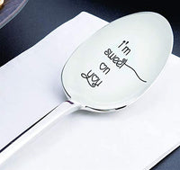 I'm Sweet On You - Engraved silverware spoon for kitchen decor by Boston Creative company LLC .# A7 - BOSTON CREATIVE COMPANY