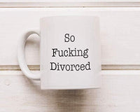 Happily Divorced Gift for Friends-Engraved Ceramic Coffee Mugs for Divorced - BOSTON CREATIVE COMPANY