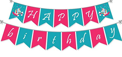 Ideas from Boston-Unicorn Birthday Banner, Unicorn Party Happy birthday Banner,Unicorn Birthday Party Supplies & Decorations, Themed Party Favors blue pink - BOSTON CREATIVE COMPANY