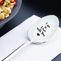Valentines day gift - Romantic love gift for men women - I Am In Love With You Spoon gifts for Couple Valentine gift for Him Wedding Anniversary Gift Special Engraved Spoon Gift - BOSTON CREATIVE COMPANY