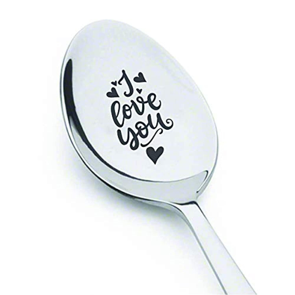 I Love You Romantic Coffee Lover Spoon Gift-Valentine's Day Anniversary Gift Ideas for Couples - BOSTON CREATIVE COMPANY
