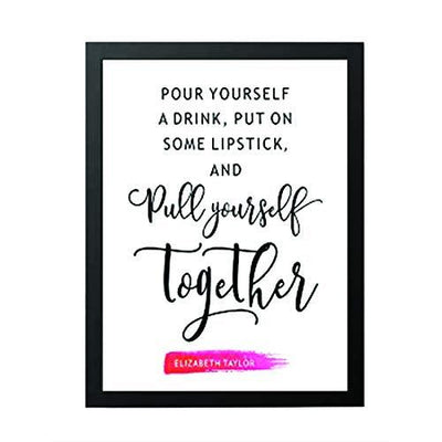 Galentines Day - Printable quote - Elizabeth Taylor quote - Photo Props - Motivational print - Inspirational art - Pink and black - Wall art - Glam decor - gifts for womens - BOSTON CREATIVE COMPANY