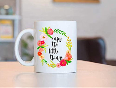 Little things in life coffee mug, Gift For friends sister brother, Motivational Quotes, Mugs for Happiness, Ceramic coffee mugs - BOSTON CREATIVE COMPANY