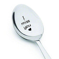 I Miss You Spoon-Long Distance Gift-Lover Gift- Gift For Mom Dad Husband Wife-Engraved Spoon - BOSTON CREATIVE COMPANY