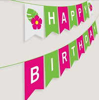 Ideas from Boston-Luau Happy Birthday Party Banner, Hawaiian birthday banner Party Supplies, Beach birthday decorations Luau Party Banner, Girl baby shower. - BOSTON CREATIVE COMPANY