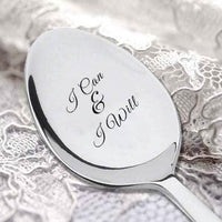 I Can And I will Engraved Spoon -Inspirational Theme- Motivational Quote - Message Saying Spoon-Personalized Cutlery - BOSTON CREATIVE COMPANY
