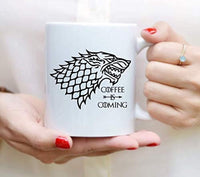 Ideas from Boston- Game of thrones winter is coming mug, Ceramic coffee Mugs COFFEE IS COMING wolf,GOT Gifts, Game of throne party decoration, Best Coffee Mugs. - BOSTON CREATIVE COMPANY