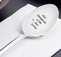 She Designed A Life She Loved Engraved Stainless Steel Spoon Token Of Love Cute Perfect Gift For Her BestFriend Loved Ones Wife Valentine On Birthday Anniversary Wedding And Special Occasions - BOSTON CREATIVE COMPANY