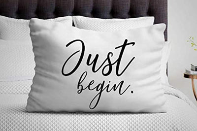 Pillow Cases For Newly Married- Just Begin Gift On Marriage - BOSTON CREATIVE COMPANY