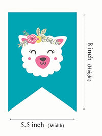 Ideas from Boston-Happy birthday Banner,Llama Party decorations Banner, Wall Banner Cutouts blue pink, Llama Party Happy Birthday Banner, Llama Themed Party Supplies - BOSTON CREATIVE COMPANY