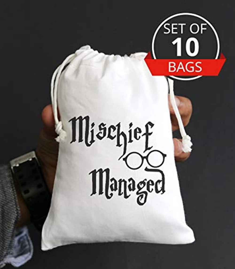 Mischief Managed Harry Potter Bachelorette Party Birthday Favor Bag Bachelorette party survival kit - set of 10 bags - BOSTON CREATIVE COMPANY