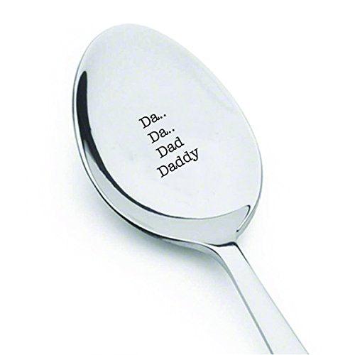 DA.. DA.. Dad Daddy - Best Dad Ever Spoon - Coffee or tea spoon - Dad Birthday gift - BOSTON CREATIVE COMPANY