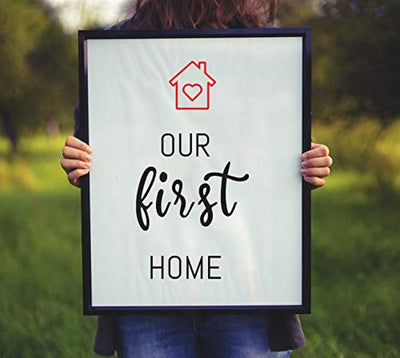 Our First Home|Housewarming Gift for Him Or Her Couples| Home Decoration Poster - BOSTON CREATIVE COMPANY