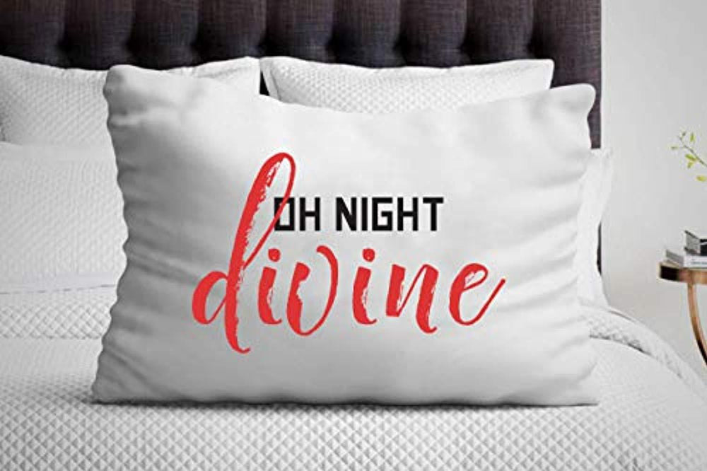 Oh Night Divine Pillow Cover |Christmas gifts | gifts for Friends and Loved Ones - BOSTON CREATIVE COMPANY