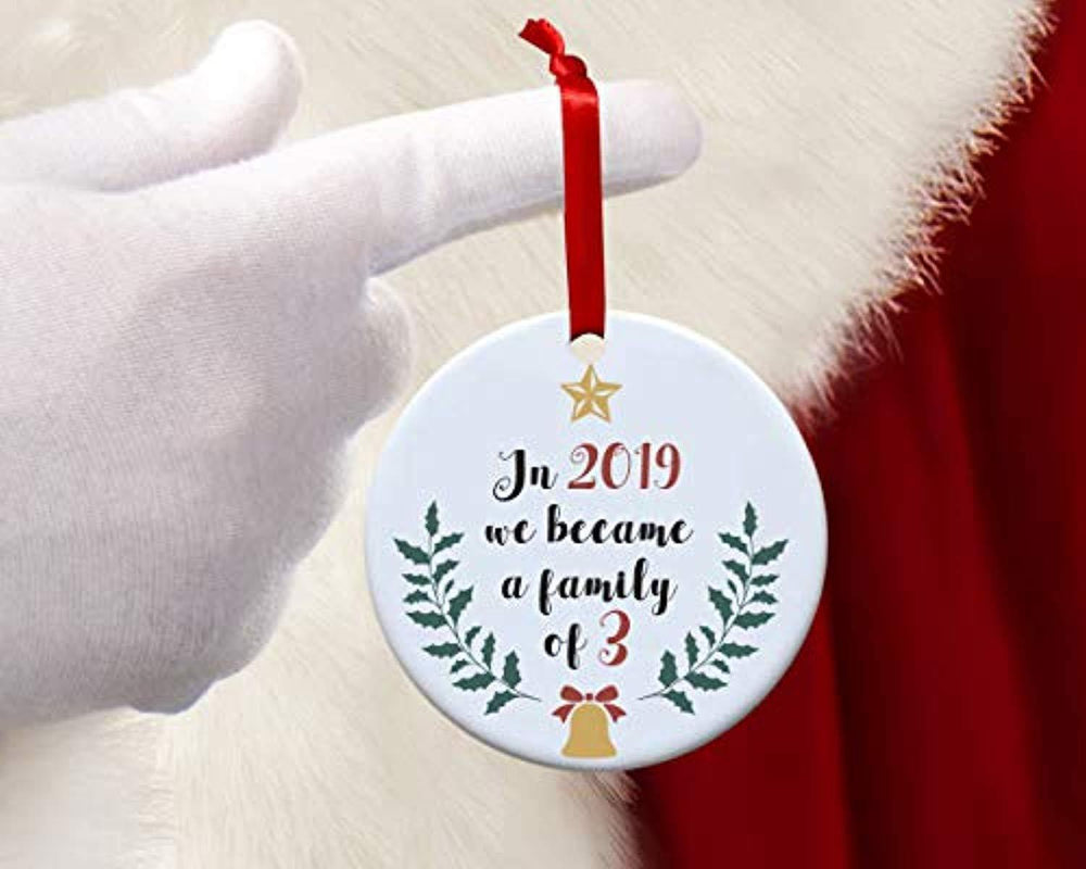 Baby Arrival-First Christmas Ornament-My First Christmas as Mommy and Daddy-Personalized holiday Xmas Tree Decor ideas - BOSTON CREATIVE COMPANY