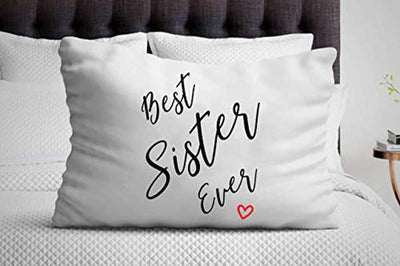 Best Sister Ever Pillow Cover Gift for Sister - BOSTON CREATIVE COMPANY