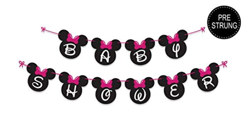Minnie mouse baby shower decorations| gender reveal door sign | Baby minnie banner|Minnie mouse theme| baby shower mommy to be|Minnie mouse party supplies| - BOSTON CREATIVE COMPANY